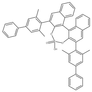 (11bR)-2,6-Bis(3,5-dimethyl-[1,1'-biphenyl]-4-yl)-4-hydroxydinaphtho[2,1-d:1',2'-f][1,3,2]dioxaphosphepine 4-oxide Structure
