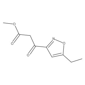 3-(5-Ethyl-isoxazol-3-yl)-3-oxo-propionic acid methyl ester结构式