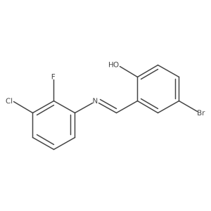 4-bromo-2-{(E)-[(3-chloro-2-fluorophenyl)imino]methyl}phenol Structure