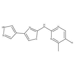 5-Fluoro-4-methyl-N-[4-(1H-pyrazol-4-yl)-2-thiazolyl]-2-pyrimidinamine Structure