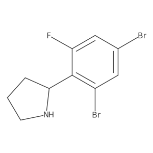 (2S)-2-(2,4-Dibromo-6-fluorophenyl)pyrrolidine Structure
