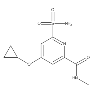 4-Cyclopropoxy-N-methyl-6-sulfamoylpicolinamide Structure