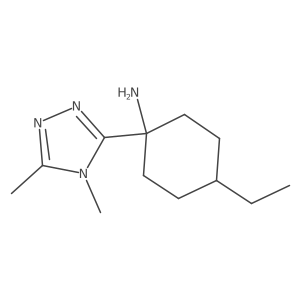 1-(4,5-Dimethyl-4h-1,2,4-triazol-3-yl)-4-ethylcyclohexan-1-amine结构式