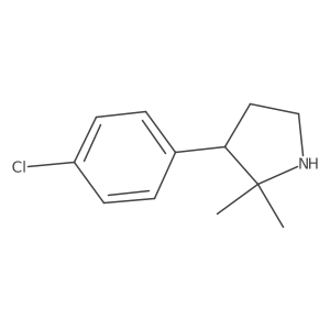3-(4-Chlorophenyl)-2,2-dimethylpyrrolidine结构式