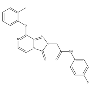 N-(4-fluorophenyl)-2-[8-(2-methylphenoxy)-3-oxo[1,2,4]triazolo[4,3-a]pyrazin-2(3H)-yl]acetamide Structure