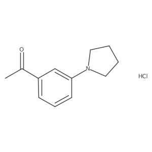 1-[3-(1-Pyrrolidinyl)phenyl]ethanone hydrochloride结构式