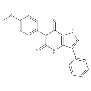 3-(4-methoxyphenyl)-7-phenyl-2-sulfanyl-3,5-dihydro-4H-pyrrolo[3,2-d]pyrimidin-4-one Structure