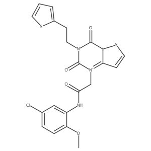 N-(5-chloro-2-methoxyphenyl)-2-{2,4-dioxo-3-[2-(thiophen-2-yl)ethyl]-1H,2H,3H,4H-thieno[3,2-d]pyrimidin-1-yl}acetamide结构式