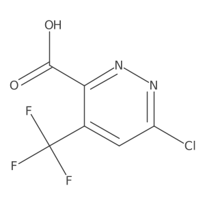 6-Chloro-4-(trifluoromethyl)pyridazine-3-carboxylic acid结构式