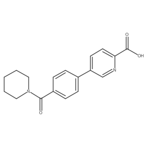 5-[4-(Piperidine-1-carbonyl)phenyl]picolinic acid Structure