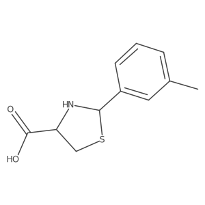 (4R)-2-(3-Methylphenyl)thiazolidine-4-carboxylic acid Structure