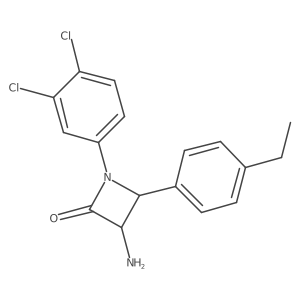 3-Amino-1-(3,4-dichlorophenyl)-4-(4-ethylphenyl)azetidin-2-one Structure