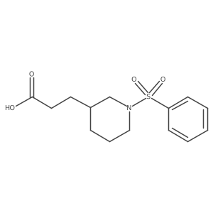 3-[1-(Phenylsulfonyl)-3-piperidyl]propanoic acid结构式
