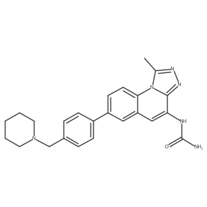 N-[1-Methyl-7-[4-(1-piperidinylmethyl)phenyl][1,2,4]triazolo[4,3-a]quinolin-4-yl]urea Structure