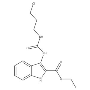 Ethyl 3-[[[(3-chloropropyl)amino]carbonyl]amino]-1H-indole-2-carboxylate Structure