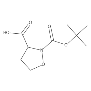 2-[(2-Methylpropan-2-yl)oxycarbonyl]-1,2-oxazolidine-3-carboxylic acid结构式