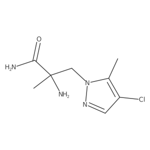 2-Amino-3-(4-chloro-5-methyl-1H-pyrazol-1-yl)-2-methylpropanamide结构式