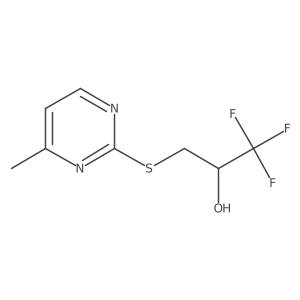 1,1,1-Trifluoro-3-[(4-methylpyrimidin-2-yl)sulfanyl]propan-2-ol Structure