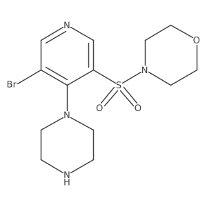 4-((5-Bromo-4-(piperazin-1-yl)pyridin-3-yl)sulfonyl)morpholine Structure