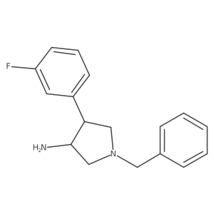 trans-1-Benzyl-4-(3-fluorophenyl)pyrrolidin-3-amine Structure
