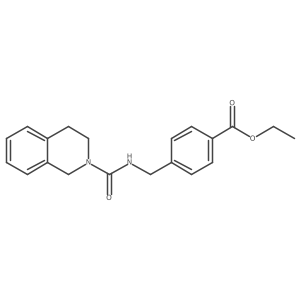 Ethyl 4-((1,2,3,4-tetrahydroisoquinoline-2-carboxamido)methyl)benzoate Structure