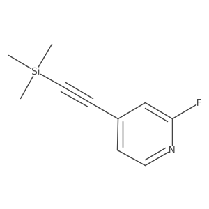 2-Fluoro-4-((trimethylsilyl)ethynyl)pyridine结构式