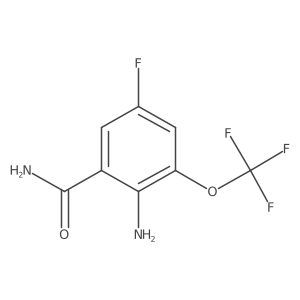 2-Amino-5-fluoro-3-(trifluoromethoxy)benzamide结构式