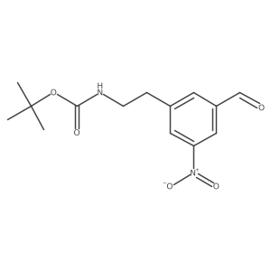 Tert-butyl 2-(3-formyl-5-nitrophenyl)ethylcarbamate Structure