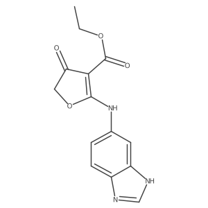 Ethyl 2-[(5-benzimidazolyl)amino]-4-oxo-4,5-dihydrofuran-3-carboxylate结构式