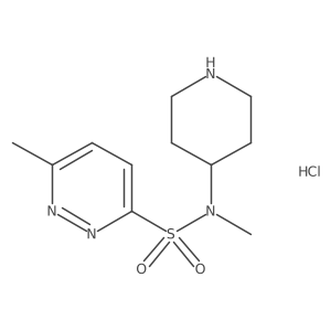 N,6-dimethyl-N-(piperidin-4-yl)pyridazine-3-sulfonamide hydrochloride结构式