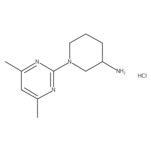 1-(4,6-Dimethylpyrimidin-2-yl)piperidin-3-amine hydrochloride结构式