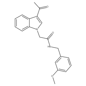 2-(3-acetyl-1H-indol-1-yl)-N-(3-methoxybenzyl)acetamide Structure