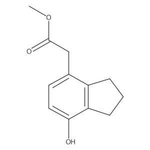 methyl 2-(7-hydroxy-2,3-dihydro-1H-inden-4-yl)acetate Structure