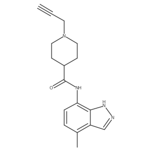 N-(4-methyl-1H-indazol-7-yl)-1-(prop-2-yn-1-yl)piperidine-4-carboxamide结构式