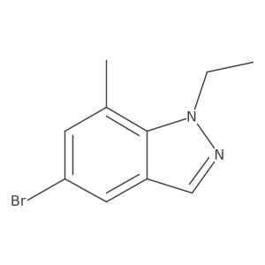 5-bromo-1-ethyl-7-methyl-1H-indazole结构式