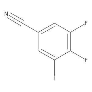 3,4-Difluoro-5-iodobenzonitrile Structure