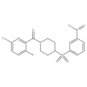 1-(6-Chloro-3-fluoropyridine-2-carbonyl)-4-(3-nitrobenzenesulfonyl)piperazine结构式