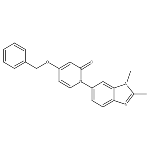 4-(benzyloxy)-1-(1,2-dimethyl-1H-benzimidazol-6-yl)pyridin-2(1H)-one结构式