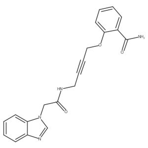 2-((4-(2-(1H-benzo[d]imidazol-1-yl)acetamido)but-2-yn-1-yl)oxy)benzamide Structure