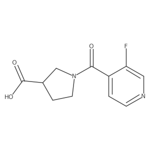 1-(3-Fluoropyridine-4-carbonyl)pyrrolidine-3-carboxylic acid Structure