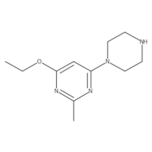 4-Ethoxy-2-methyl-6-(piperazin-1-yl)pyrimidine结构式