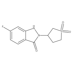 2-(1,1-Dioxidotetrahydrothiophen-3-yl)-6-fluoro-1,2-dihydro-3H-indazol-3-one Structure