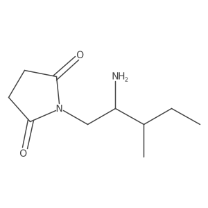 1-(2-Amino-3-methylpentyl)pyrrolidine-2,5-dione结构式
