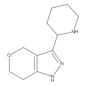 3-(Piperidin-2-yl)-1,4,6,7-tetrahydropyrano[4,3-c]pyrazole Structure