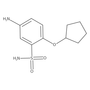 5-Amino-2-(cyclopentyloxy)benzenesulfonamide结构式