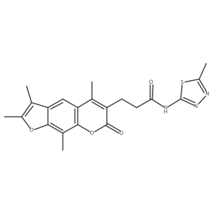 N-(5-methyl-1,3,4-thiadiazol-2-yl)-3-(2,3,5,9-tetramethyl-7-oxo-7H-furo[3,2-g]chromen-6-yl)propanamide Structure