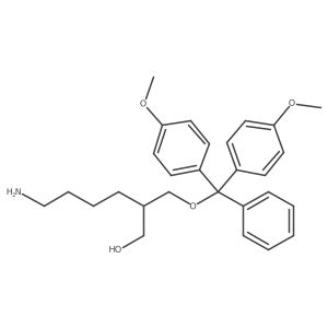 6-Amino-2-((bis(4-methoxyphenyl)(phenyl)methoxy)methyl)hexan-1-ol结构式