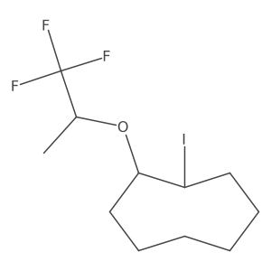 1-Iodo-2-[(1,1,1-trifluoropropan-2-yl)oxy]cyclooctane Structure