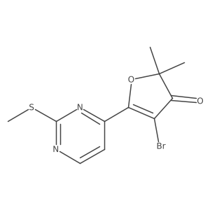 4-Bromo-2,2-dimethyl-5-(2-(methylthio)pyrimidin-4-yl)furan-3(2H)-one Structure