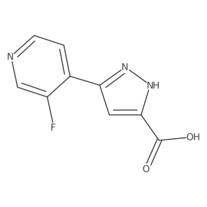 5-(3-fluoropyridin-4-yl)-1H-pyrazole-3-carboxylic acid结构式